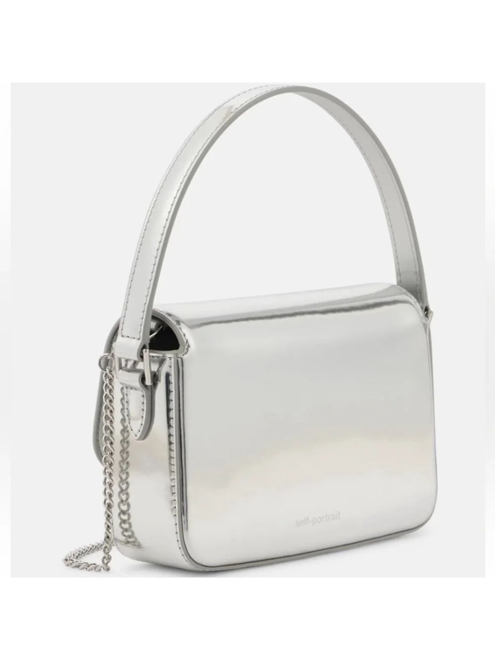 Self portrait Silver Bow-Accent Top-Handle Bag - Picture 3 of 5